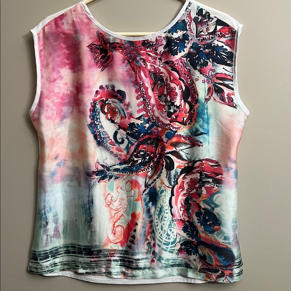 #67 Tristan Multicolor Paisley Blouse